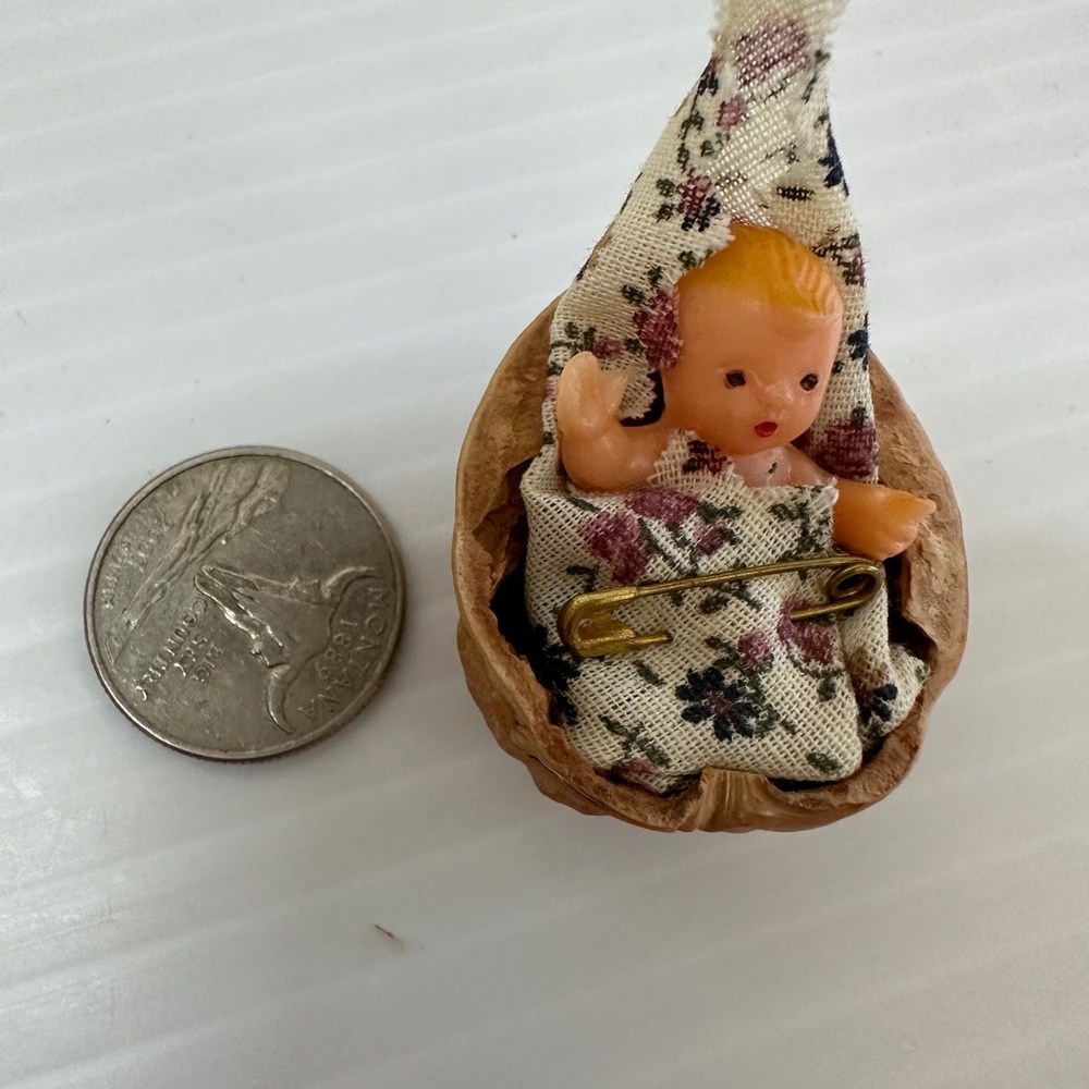 Baby in walnut shell tiny - Picture 2 of 6